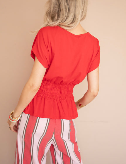 Top - Feminine Frown - Rot