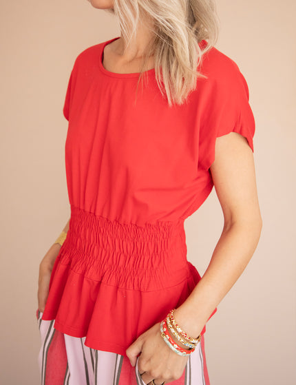 Top - Feminine Frown - Rot