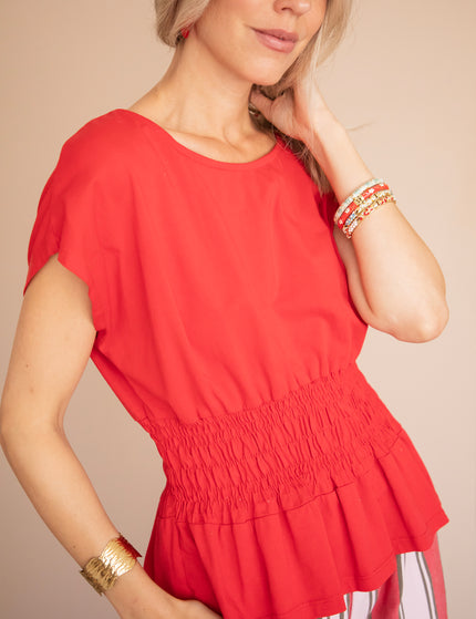 Top - Feminine Frown - Rot