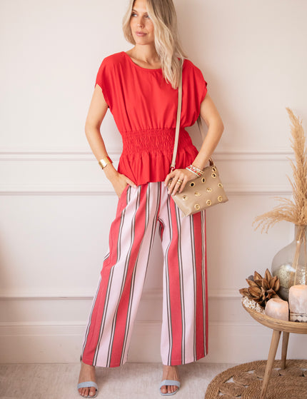 Top - Feminine Frown - Rot