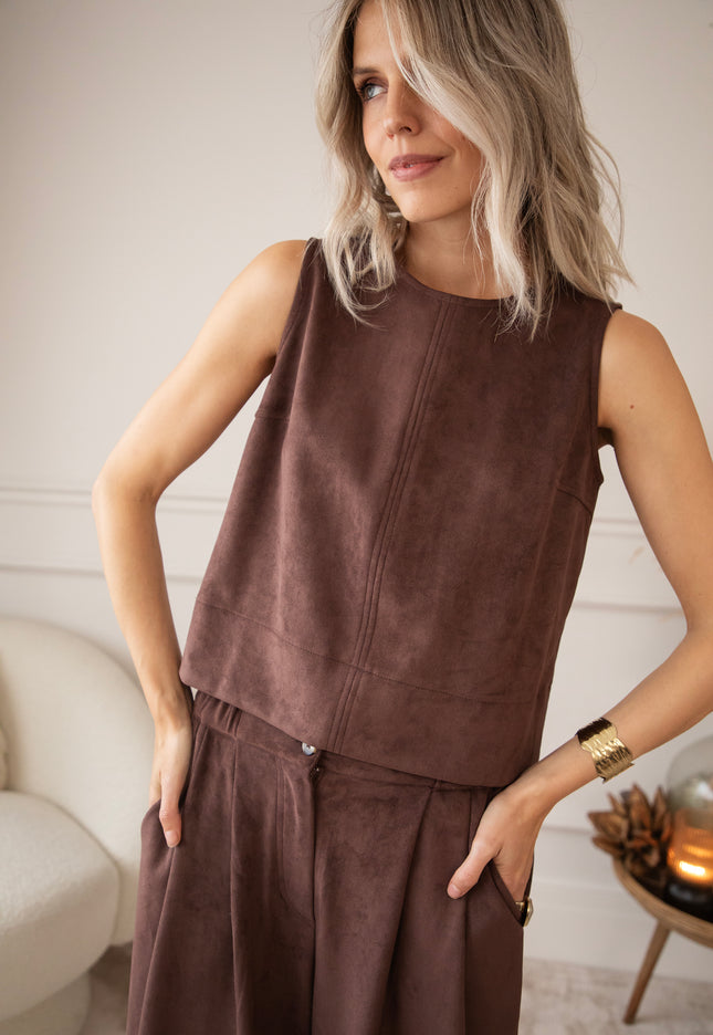 Easy Like Suede Choco - Top