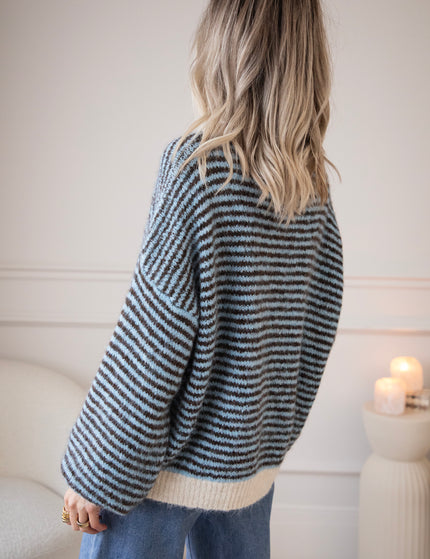 Zima Stripe Baby Blue/Choco - Scarf