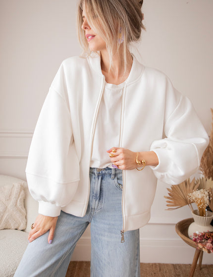 Snuggle Up White - Cardigan