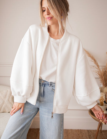 Snuggle Up White - Cardigan