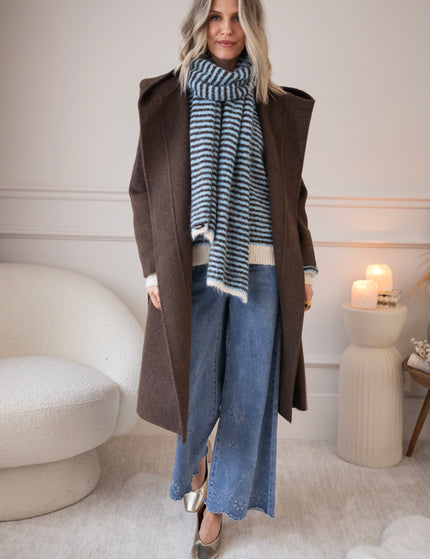 Zima Stripe Baby Blue/Choco - Sweater