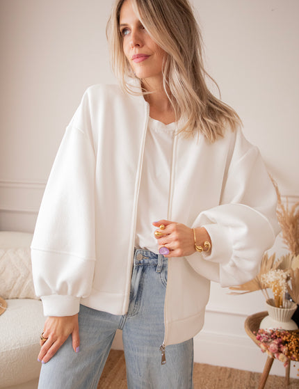 Snuggle Up White - Cardigan