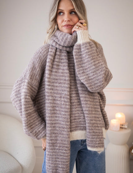 Zima Stripe Beige/Brown - Trui