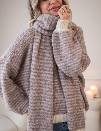 Zima Stripe Beige/Brown - Trui