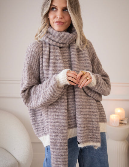 Zima Stripe Beige/Brown - Trui