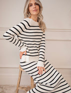 Striped Serenity Off White/Black - Set