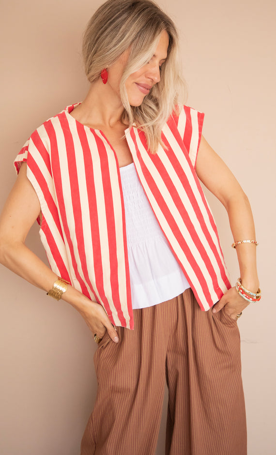 Stripes of Energy Fuchsia/Beige - Jacket