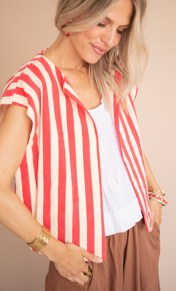 Stripes of Energy Fuchsia/Beige - Jacket