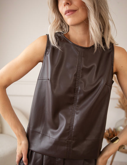 Easy Like Leather Choco - Top