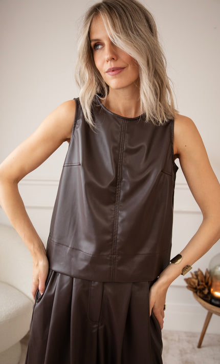 Easy Like Leather Choco - Top