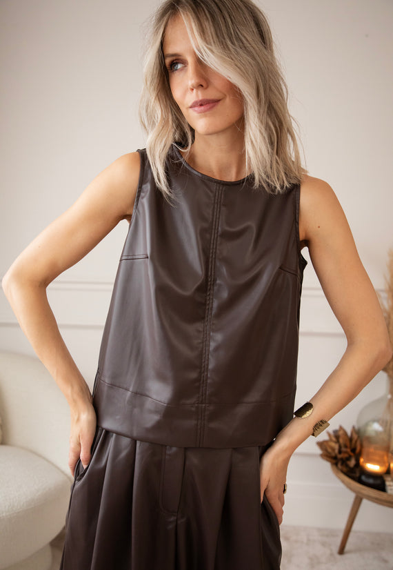 Easy Like Leather Choco - Top
