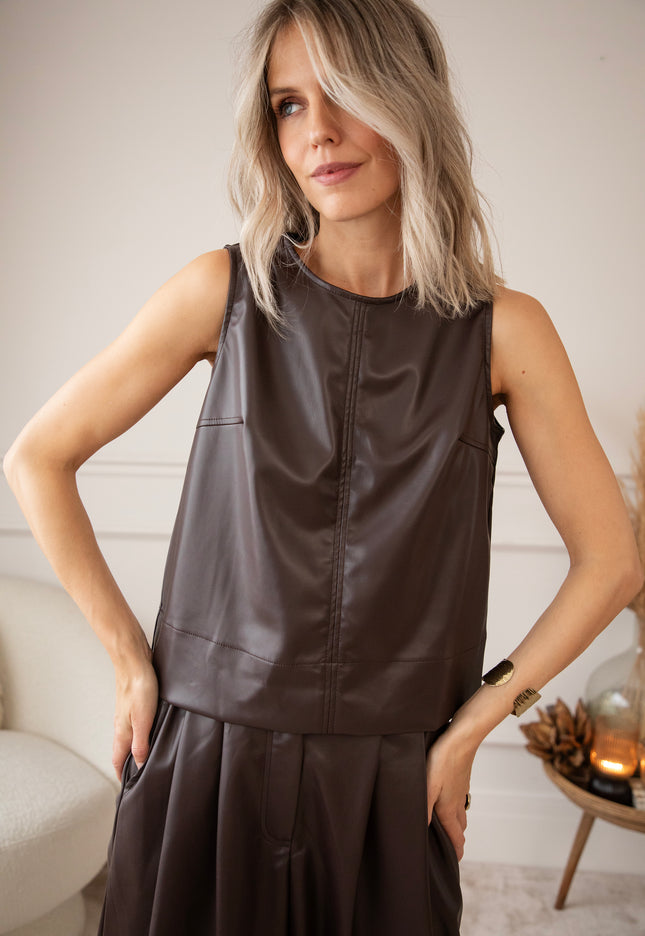 Easy Like Leather Choco - Top