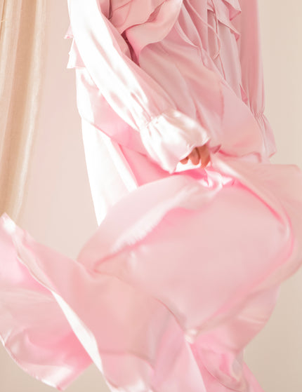 Sidona Satin Pink - Maxi Dress