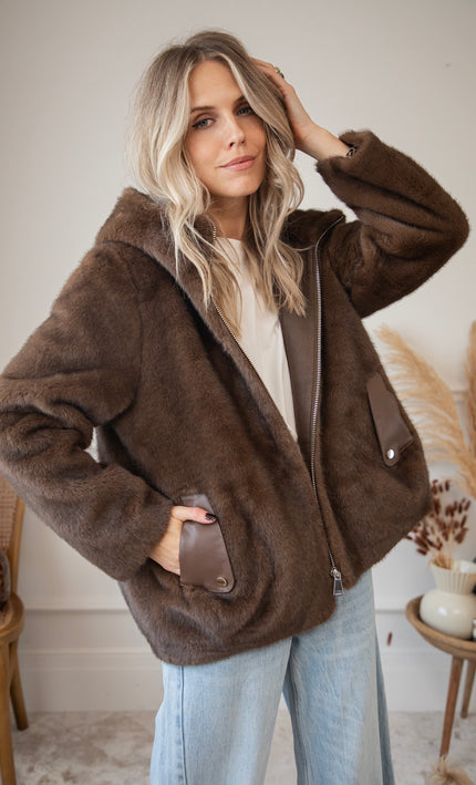 Fidèle Faux Fur Brown - Jacket