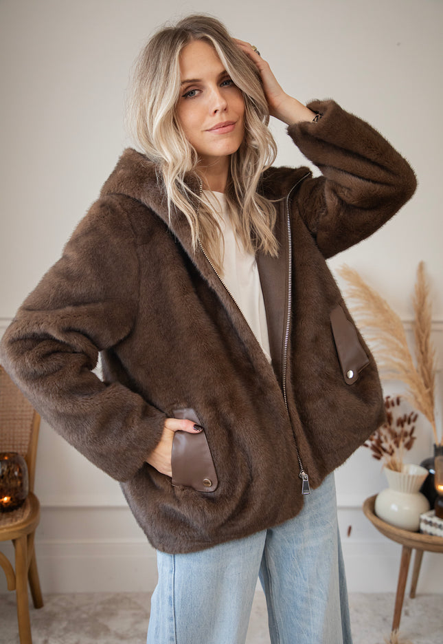 Jacke - Fidèle Faux Fur - Braun