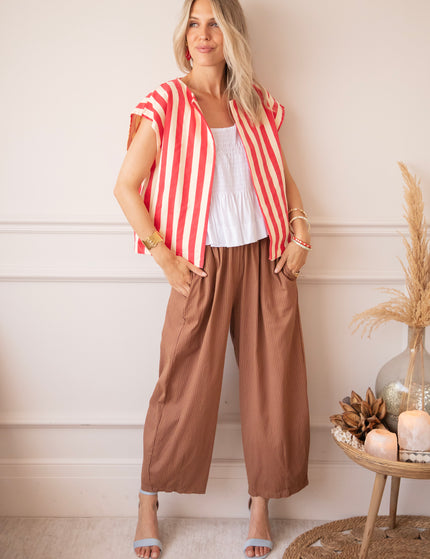 Jacke - Stripes of Energy - Fuchsia/Beige