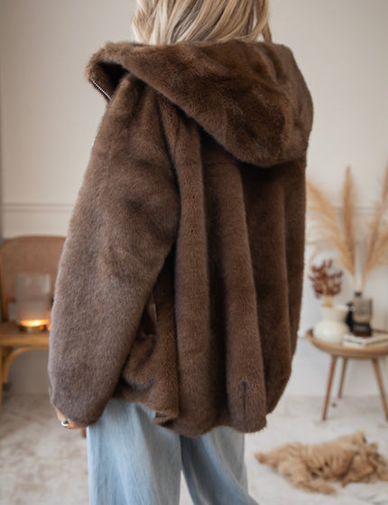 Fidèle Faux Fur Brown - Jas