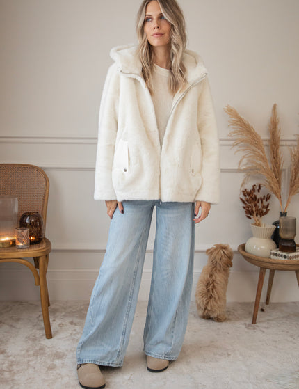 Fidèle Faux Fur Off White - Jas