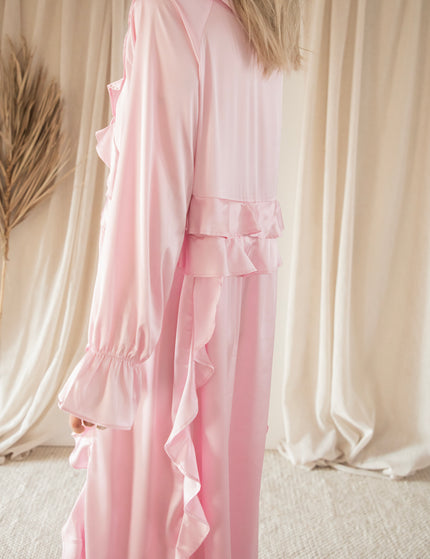 Sidona Satin Pink - Maxi Dress