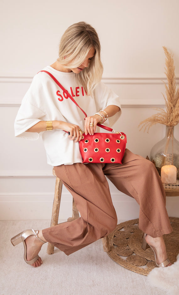 Leather Rebel Red - Handtas