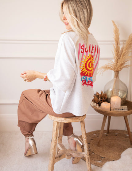 T-Shirt - Soleil All Day - Hellgrau