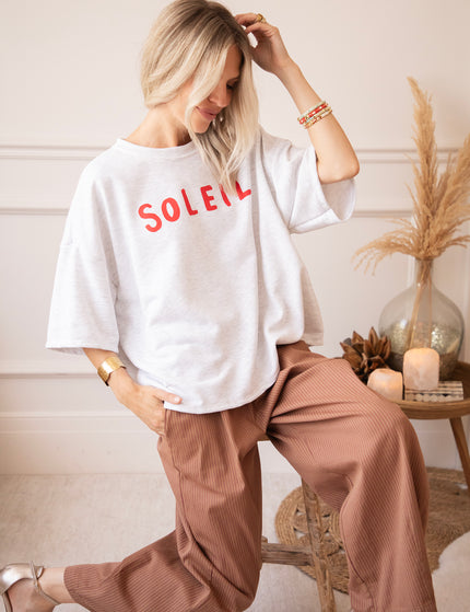 T-Shirt - Soleil All Day - Hellgrau