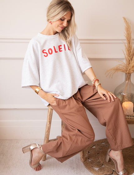 T-Shirt - Soleil All Day - Hellgrau