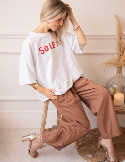 T-Shirt - Soleil All Day - Hellgrau