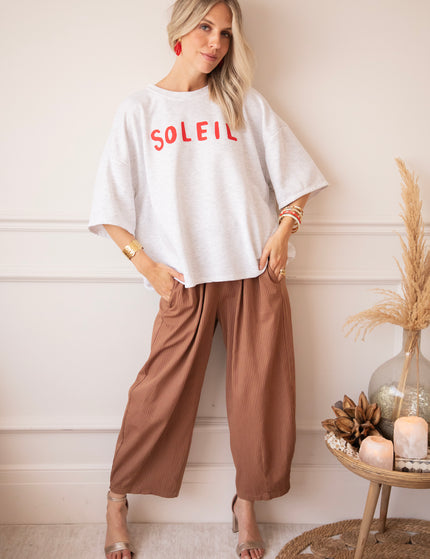T-Shirt - Soleil All Day - Hellgrau