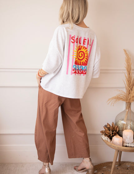 T-Shirt - Soleil All Day - Hellgrau