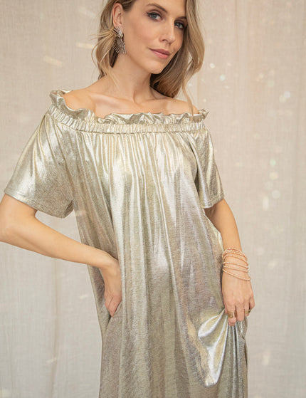 Find Your Inner Sparkle Gold - Maxi Dress