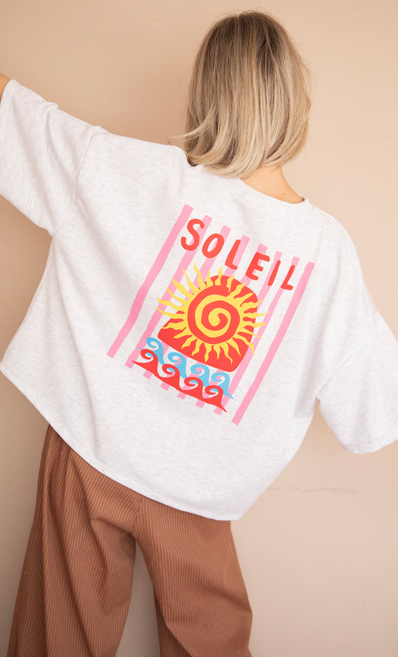 Soleil All Day Soft Grey - T-Shirt