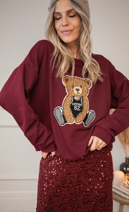 Teddy B Burgundy - Sweater