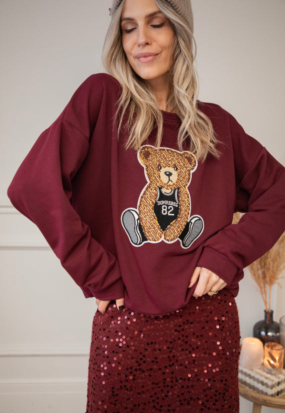 Teddy B Burgundy - Sweater