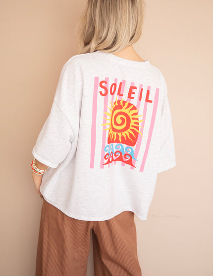 T-Shirt - Soleil All Day - Hellgrau