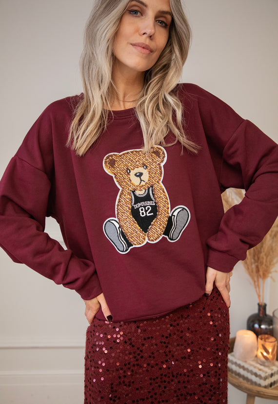 Teddy B Burgundy - Sweater