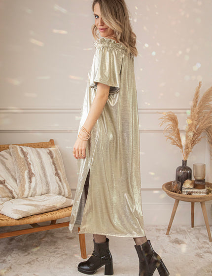 Find Your Inner Sparkle Gold - Maxi Dress