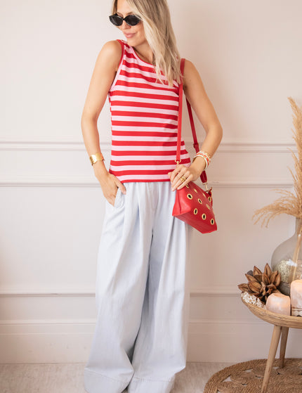 Top - Stripe Me Up - Pink/Rot