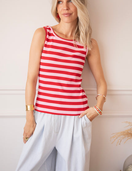 Top - Stripe Me Up - Pink/Rot