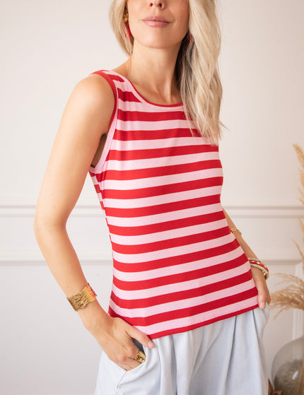 Top - Stripe Me Up - Pink/Rot