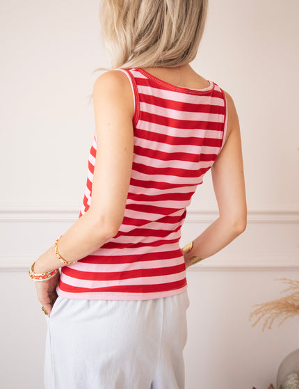 Top - Stripe Me Up - Pink/Rot