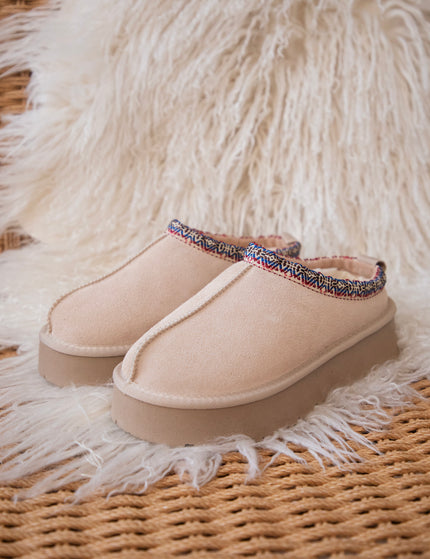 Platform Boho Border Beige - Flats