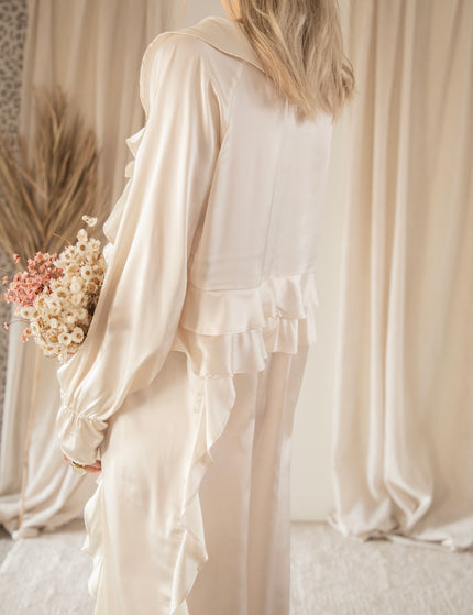 Sidona Satin Beige - Maxi Dress