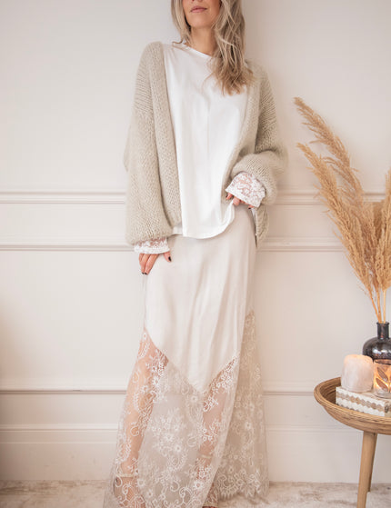 Moonlight Lace Beige - Maxi Skirt