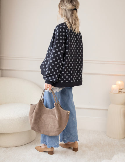 Pop Of Polka Navy - Sweater