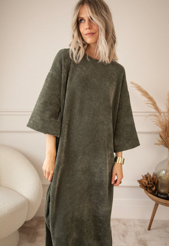 Maxikleid - Viva Velvet - Khaki